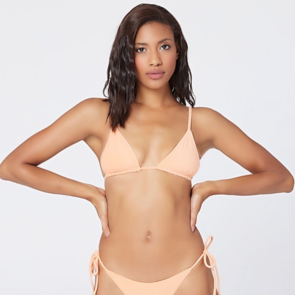 L*Space Tangerine Terry Brittany Bikini Top